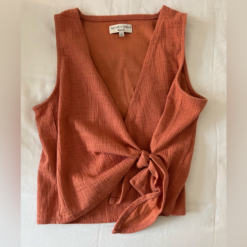 Madewell Woven Orange Tank